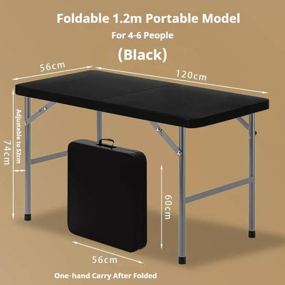 Portable Foldable Dining Table, Heavy‑Duty Height Adjustable Outdoor Table - FCHF CITY