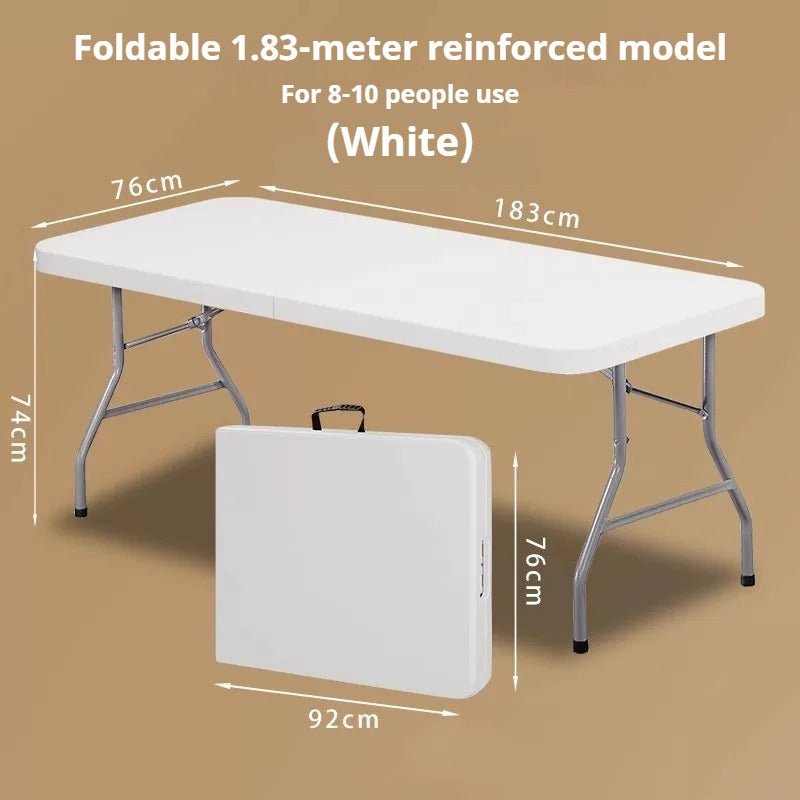 Portable Foldable Dining Table, Heavy‑Duty Height Adjustable Outdoor Table - FCHF CITY