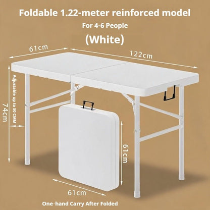 Portable Foldable Dining Table, Heavy‑Duty Height Adjustable Outdoor Table - FCHF CITY