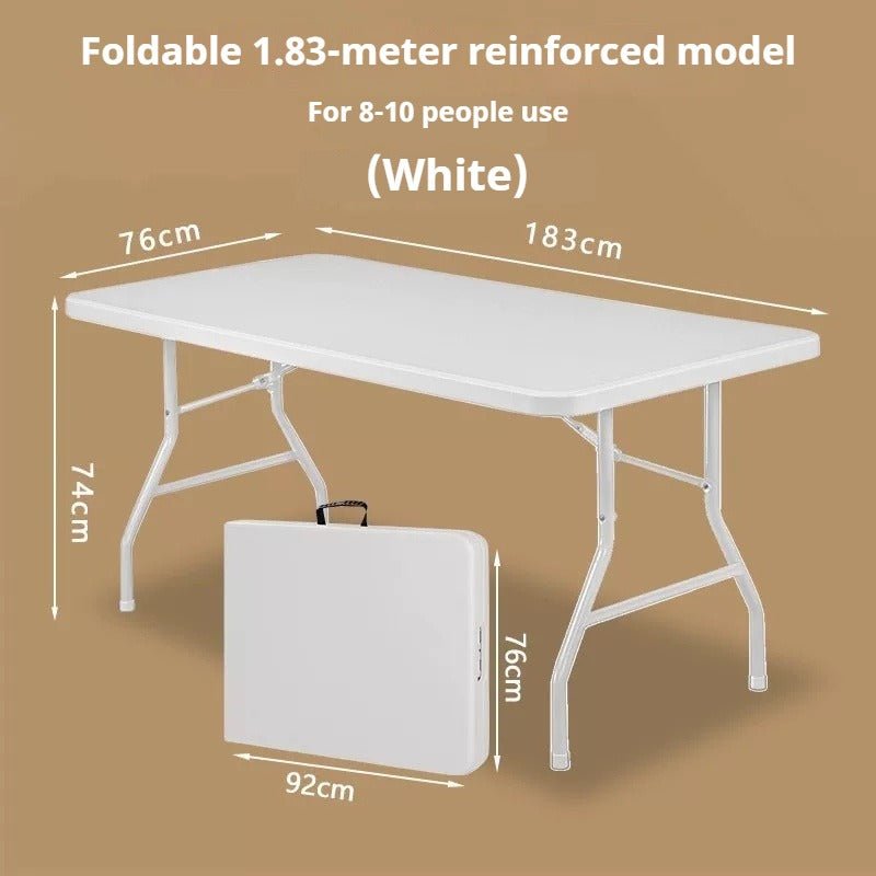 Portable Foldable Dining Table, Heavy‑Duty Height Adjustable Outdoor Table - FCHF CITY