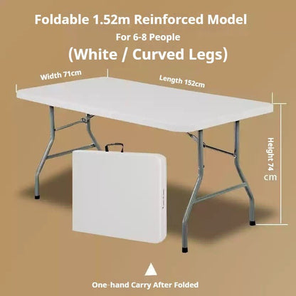 Portable Foldable Dining Table, Heavy‑Duty Height Adjustable Outdoor Table - FCHF CITY