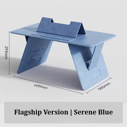 Portable Foldable Lap Desk 4‑Level Height Adjustable Suede Bed Table - FCHF CITY