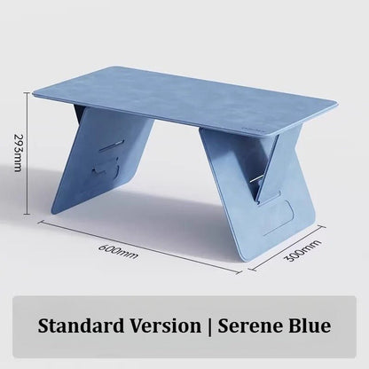 Portable Foldable Lap Desk 4‑Level Height Adjustable Suede Bed Table - FCHF CITY