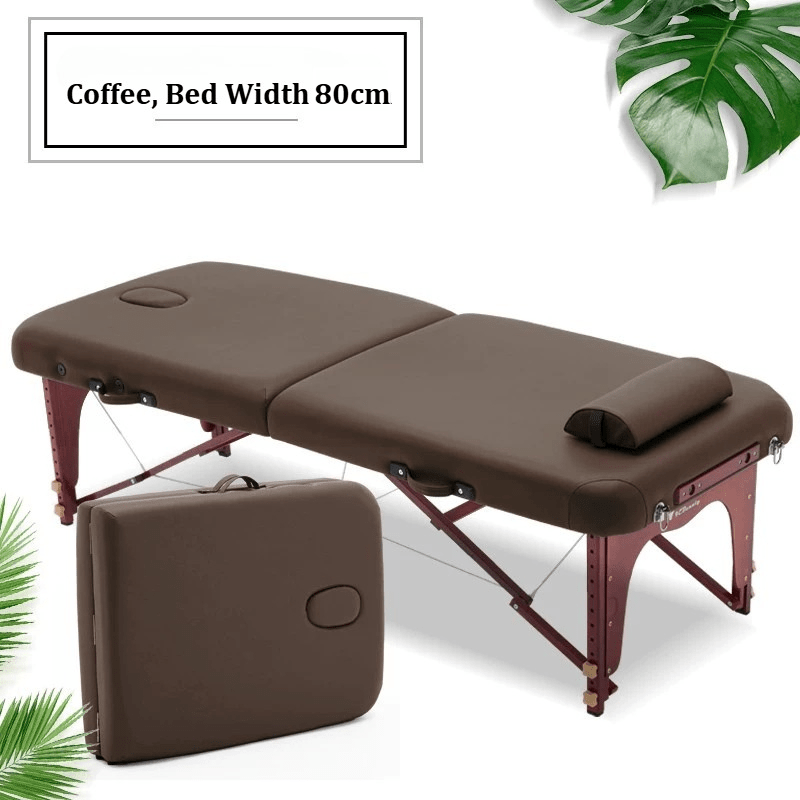 Portable Folding Massage Table, Beech Wood Height Adjustable Spa Bed - FCHF CITY