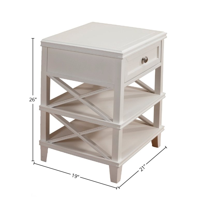 Potter Nightstand, White - FCHF CITY