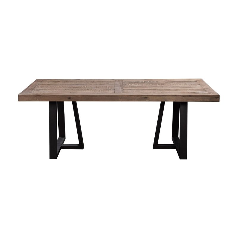 Prairie Rectangular Dining Table, Natural/Black - FCHF CITY