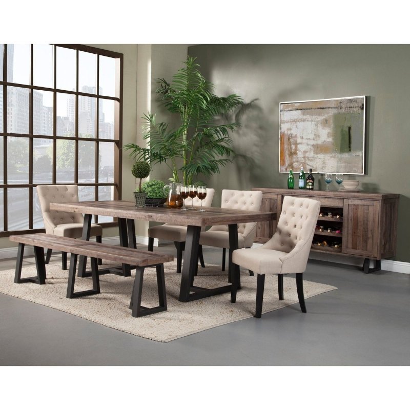 Prairie Upholstered Side Chairs, Cream Linen - FCHF CITY