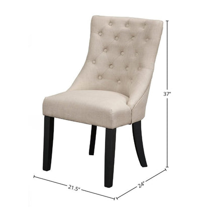 Prairie Upholstered Side Chairs, Cream Linen - FCHF CITY
