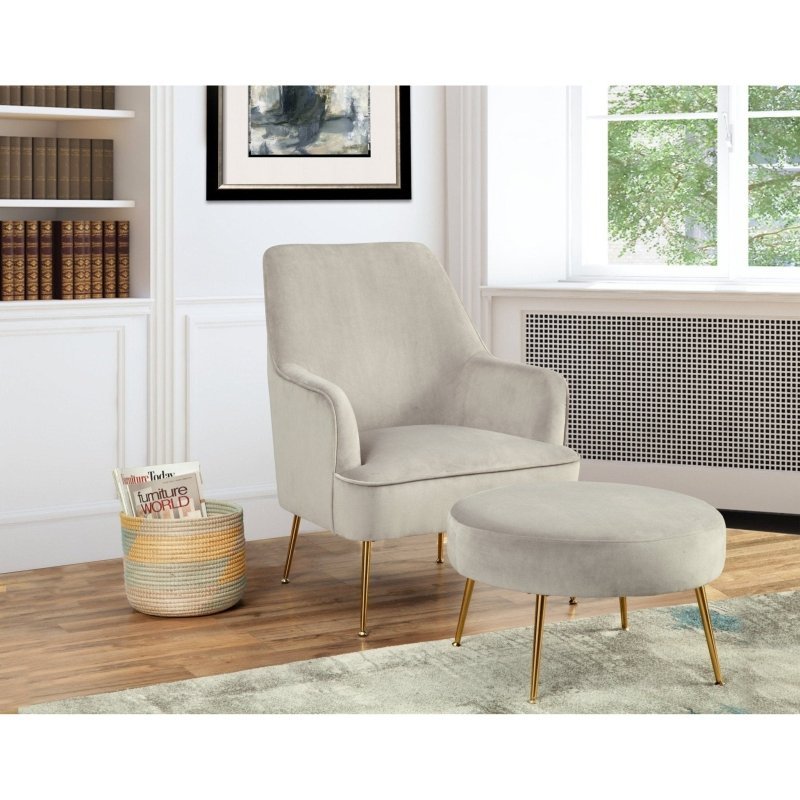 Rebecca Footstool, Grey - FCHF CITY