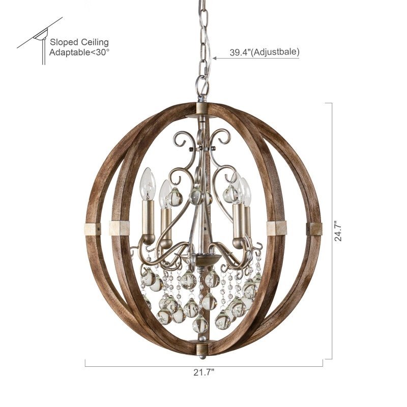 Retha Brown 4 - Light Caged Chandelier - FCHF CITY