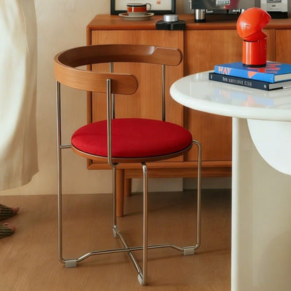 Retro Foldable Stainless Steel Dining Chair - FCHF CITY