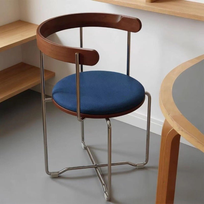 Retro Foldable Stainless Steel Dining Chair - FCHF CITY