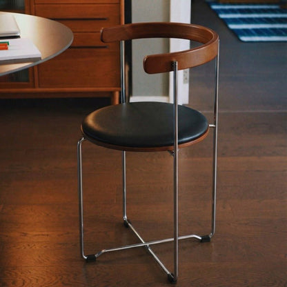 Retro Foldable Stainless Steel Dining Chair - FCHF CITY
