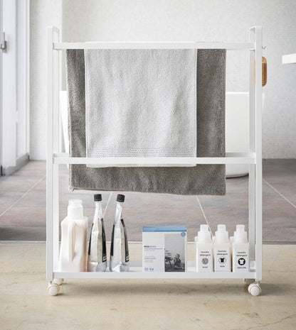 Rolling Towel Rack (33&quot; H) - Steel - FCHF CITY