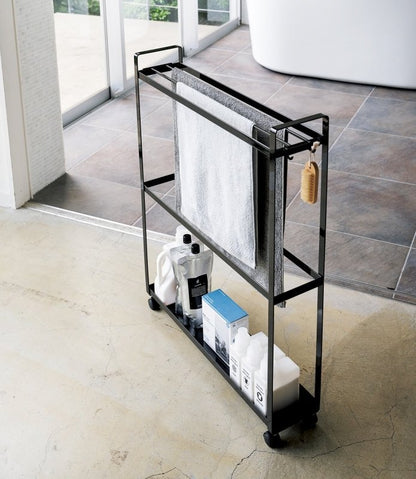Rolling Towel Rack (33&quot; H) - Steel - FCHF CITY