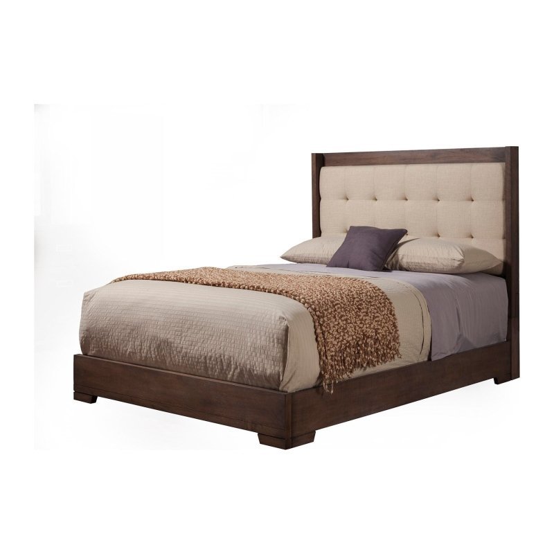 Savannah Queen Bed, Pecan - FCHF CITY