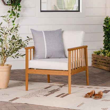 Sedona Modern Wood Spindle Patio Lounge Chair - FCHF CITY