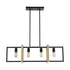 Seppo 4 - Light Matt Black and Golden Kitchen Island Pendant - FCHF CITY
