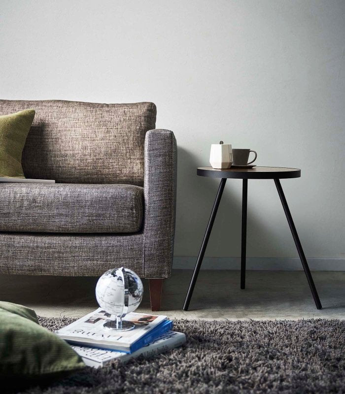 Side Table (20&quot; H) - Steel + Wood - FCHF CITY