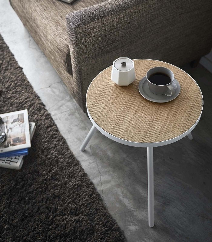 Side Table (20&quot; H) - Steel + Wood - FCHF CITY