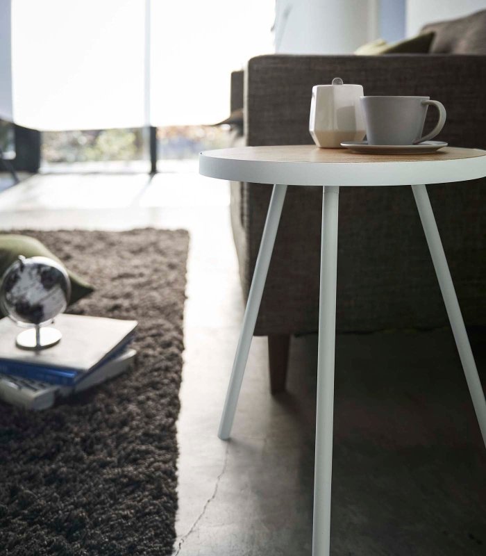 Side Table (20&quot; H) - Steel + Wood - FCHF CITY