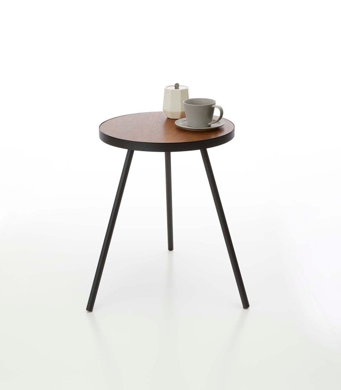 Side Table (20&quot; H) - Steel + Wood - FCHF CITY