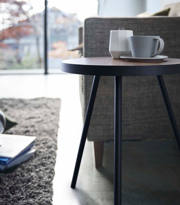 Side Table (20&quot; H) - Steel + Wood - FCHF CITY