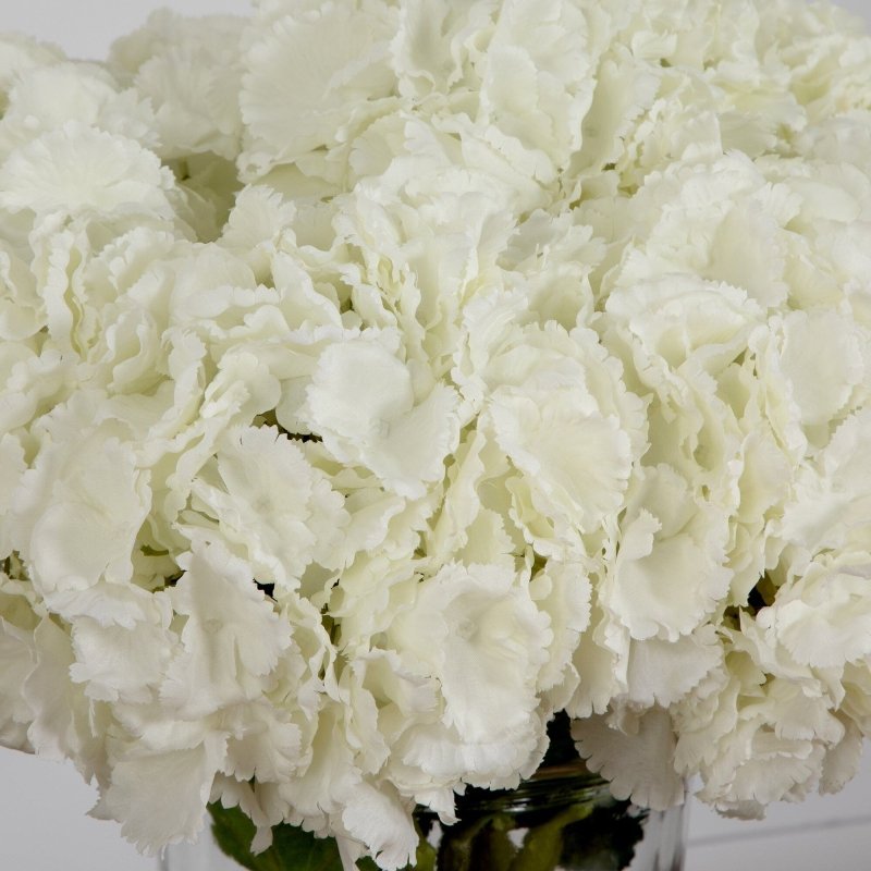Signature Collection 18” Blooming Hydrangea Artificial Arrangement in Glass Vase - FCHF CITY