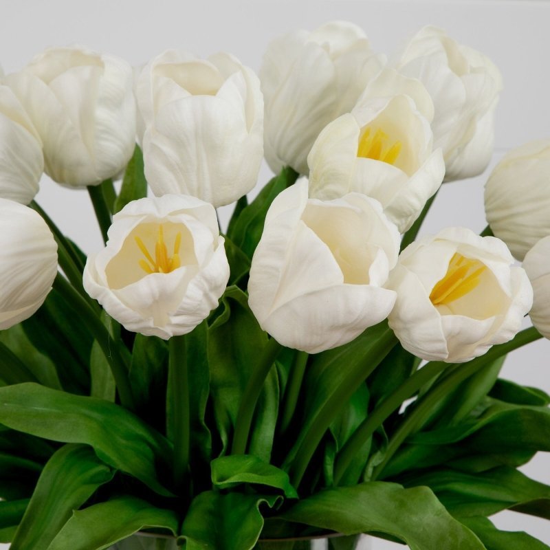 Signature Collection 26” Giant Tulip Artificial Arrangement in Glass Vase - FCHF CITY