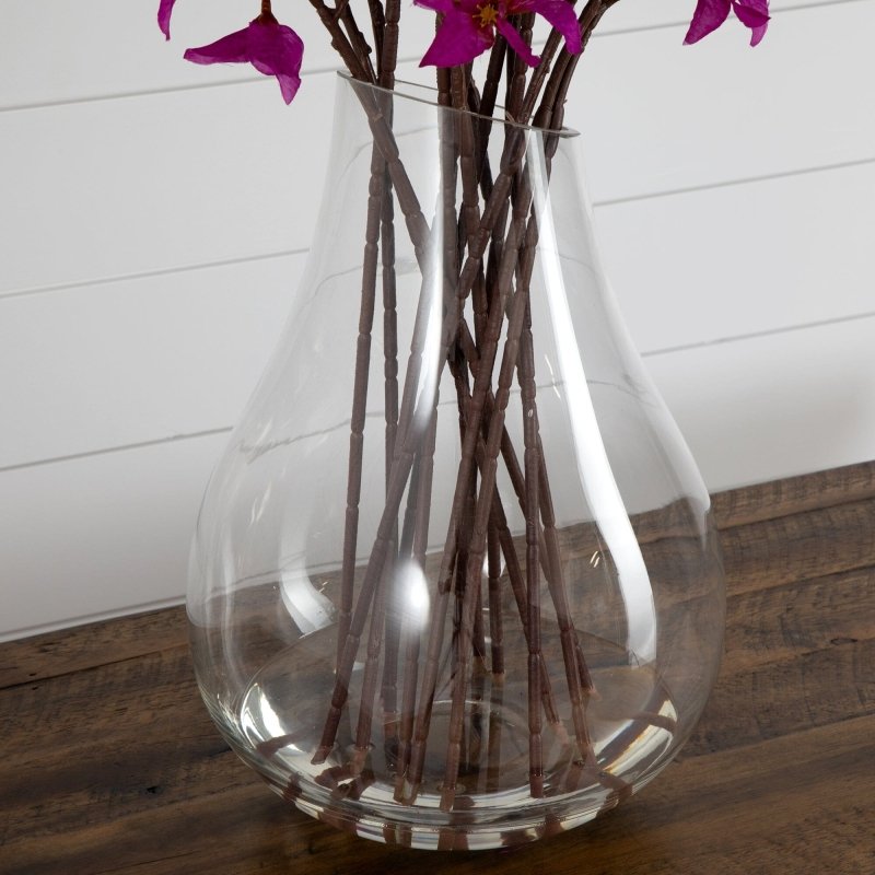 Signature Collection 41” Giant Bougainvillea Artificial Arrangement in Glass Vase - FCHF CITY