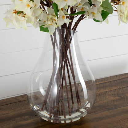 Signature Collection 41” Giant Bougainvillea Artificial Arrangement in Glass Vase - FCHF CITY