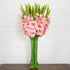 Signature Collection 44” Gladiola Artificial Arrangement in Glass Vase - FCHF CITY