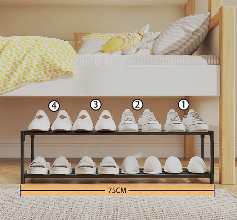 Simple 2‑Tier Extra Long Shoe Rack - FCHF CITY