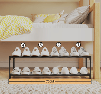 Simple 2‑Tier Extra Long Shoe Rack - FCHF CITY