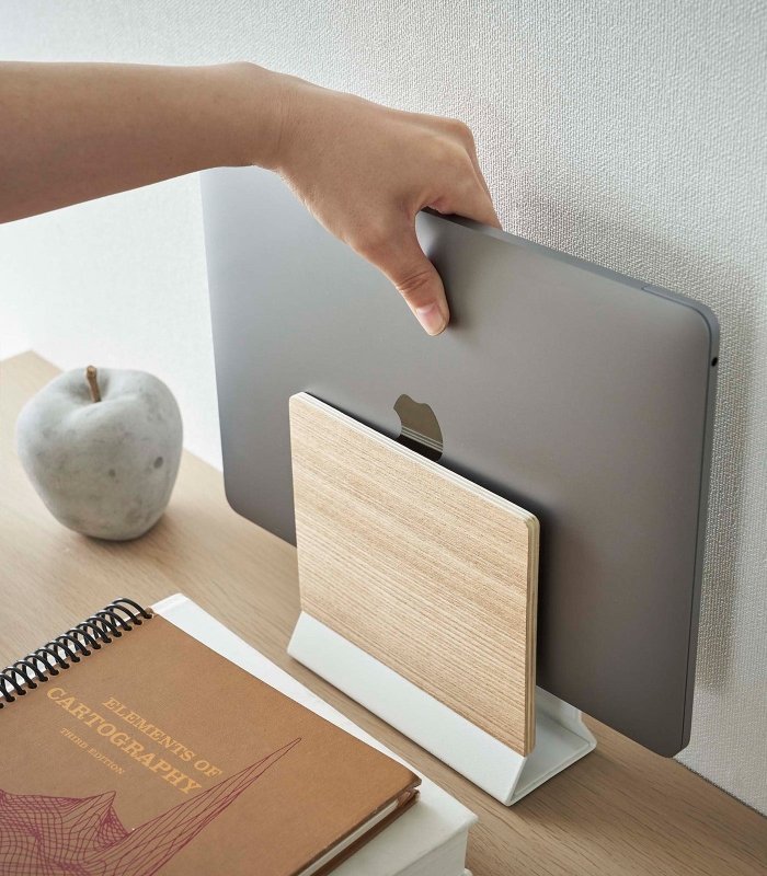 Slim Laptop Stand - Steel + Wood - FCHF CITY