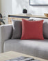 Solvang Textured Coral Cotton Square Throw Pillow - FCHF CITY