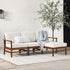 Somerset Modern Wood Outdoor Chaise 3 - Piece Sectional - FCHF CITY