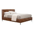 Sophia Faux Leather Platform Bed, Brown - FCHF CITY