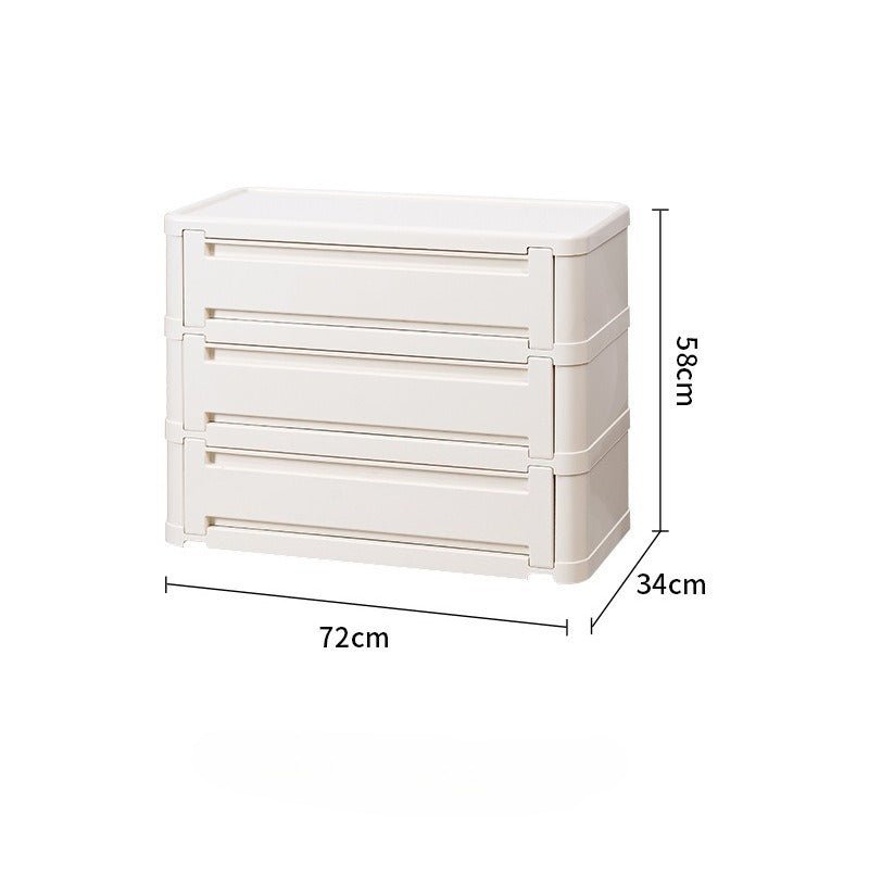 Stackable ABS Shoe Cabinet with Magnetic Door, Multi-Tier Shoe Organizer - FCHF CITY