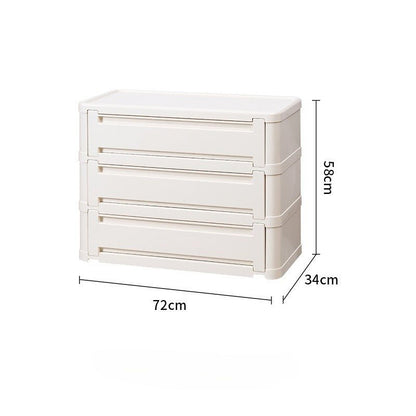 Stackable ABS Shoe Cabinet with Magnetic Door, Multi-Tier Shoe Organizer - FCHF CITY