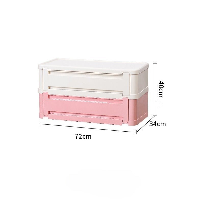 Stackable ABS Shoe Cabinet with Magnetic Door, Multi-Tier Shoe Organizer - FCHF CITY