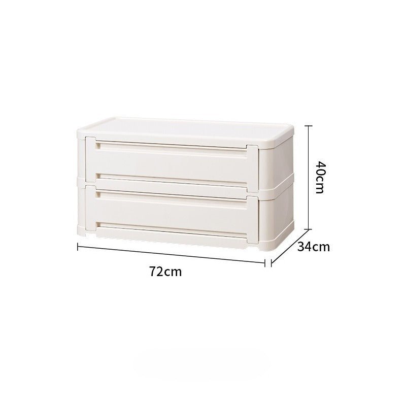 Stackable ABS Shoe Cabinet with Magnetic Door, Multi-Tier Shoe Organizer - FCHF CITY
