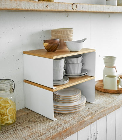 Stackable Countertop Shelf - Two Sizes - Steel + Wood - FCHF CITY