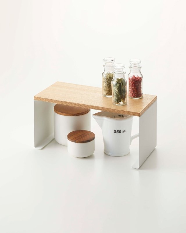 Stackable Countertop Shelf - Two Sizes - Steel + Wood - FCHF CITY