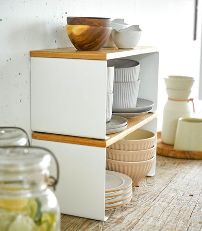 Stackable Countertop Shelf - Two Sizes - Steel + Wood - FCHF CITY