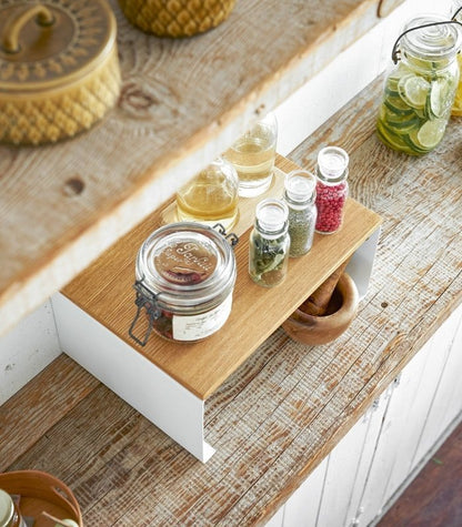 Stackable Countertop Shelf - Two Sizes - Steel + Wood - FCHF CITY