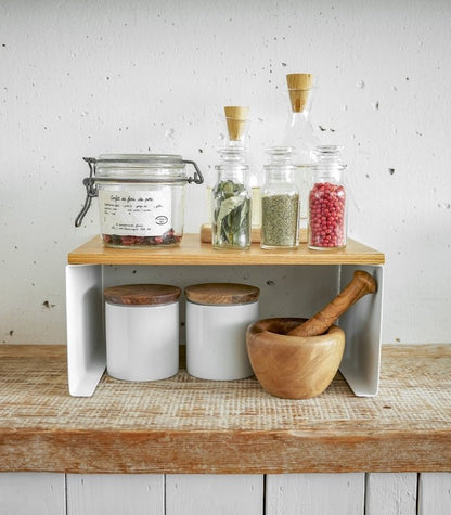 Stackable Countertop Shelf - Two Sizes - Steel + Wood - FCHF CITY