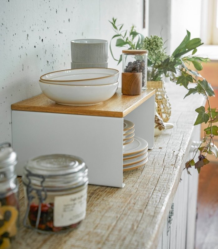 Stackable Countertop Shelf - Two Sizes - Steel + Wood - FCHF CITY