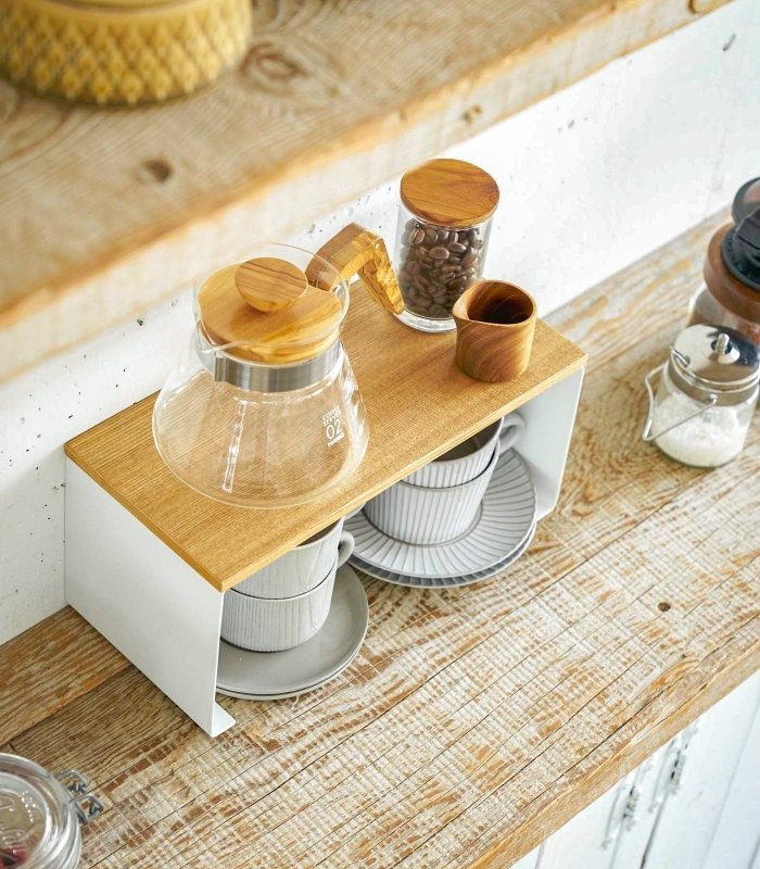 Stackable Countertop Shelf - Two Sizes - Steel + Wood - FCHF CITY