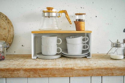 Stackable Countertop Shelf - Two Sizes - Steel + Wood - FCHF CITY
